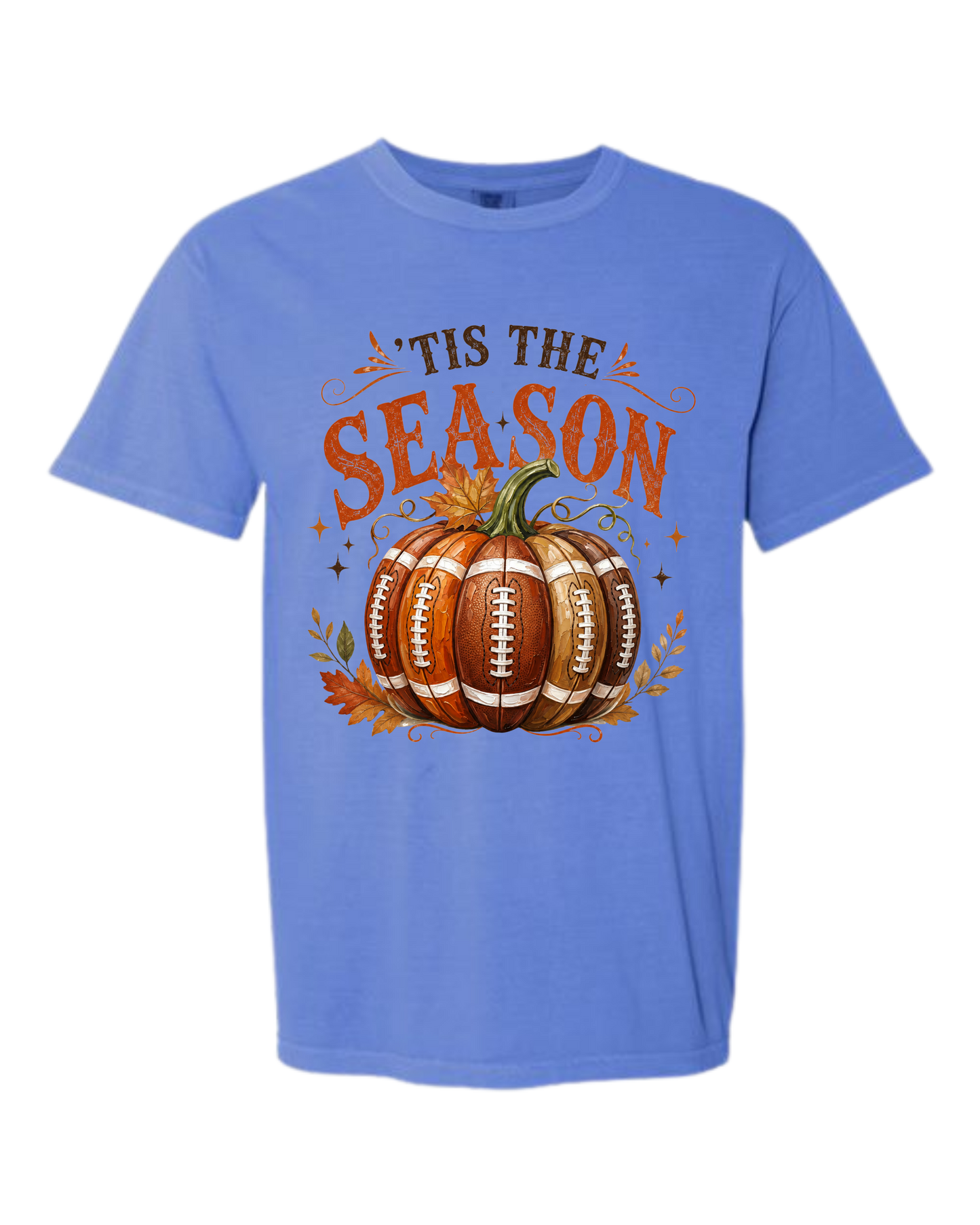 'Tis Football Season - Comfort Colors - Heavyweight Unisex Tee - Blues