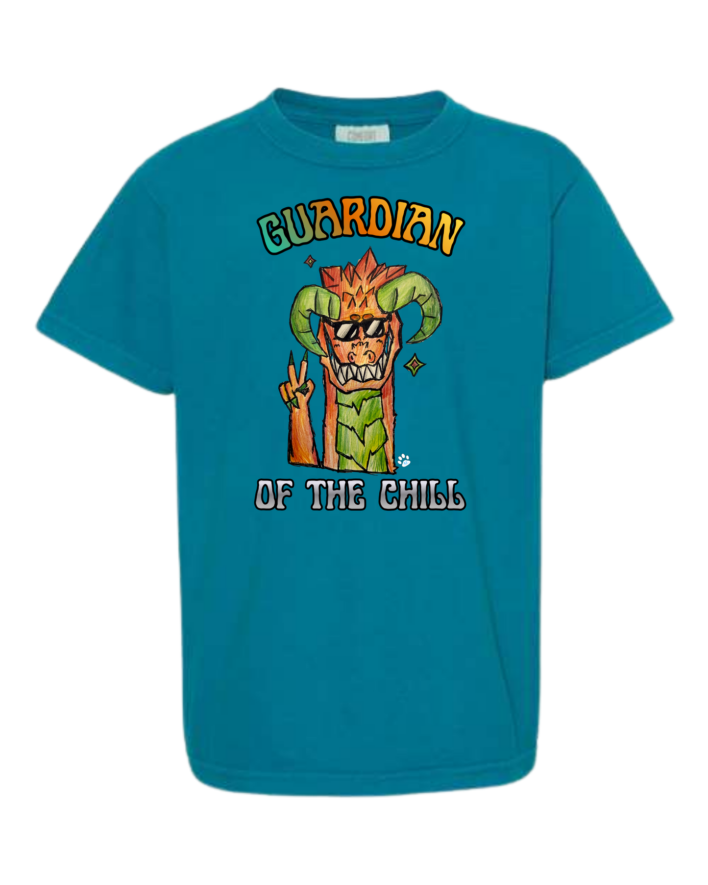 Guardian of The Chill - Comfort Colors - Heavyweight Youth Tee - Neutral Colors & Blues