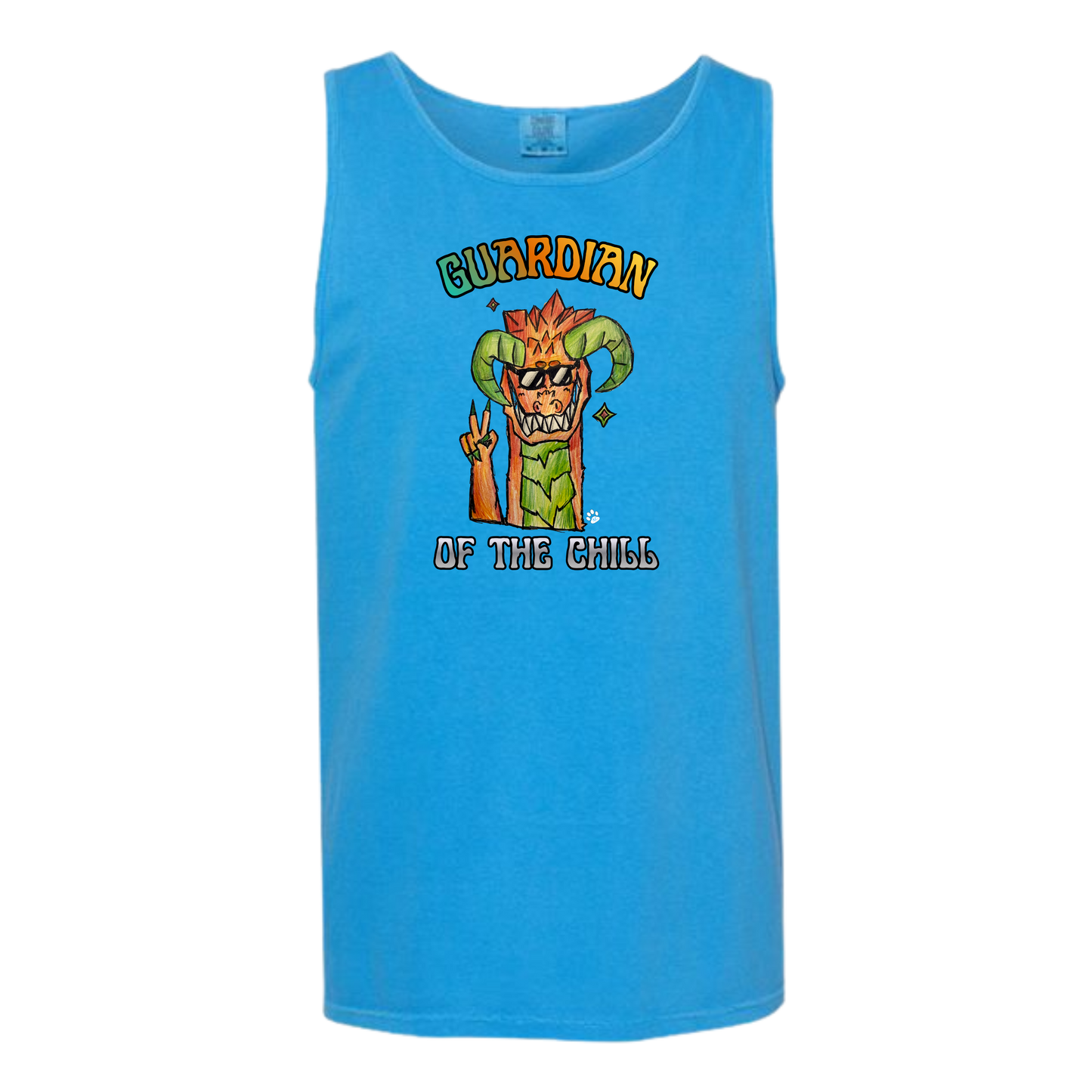Guardian of The Chill - Comfort Colors - Unisex Tank - Neutral Colors & Blues