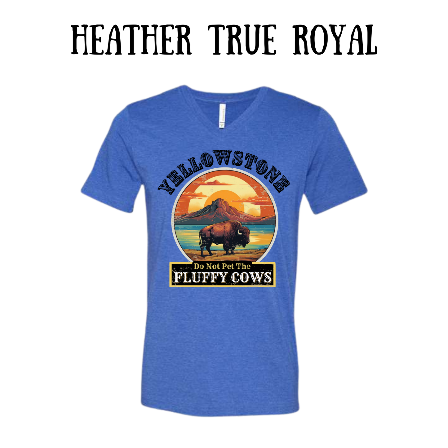 CP - Yellowstone: Fluffy Cows - Unisex V-Neck - Assorted Colors