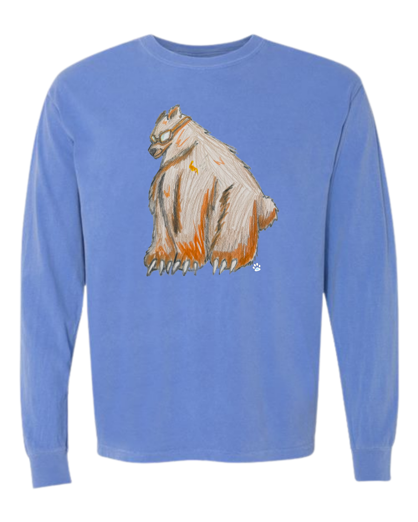 Muscle Bear - Comfort Colors - Heavyweight Long Sleeve Tee - Blues & Greens