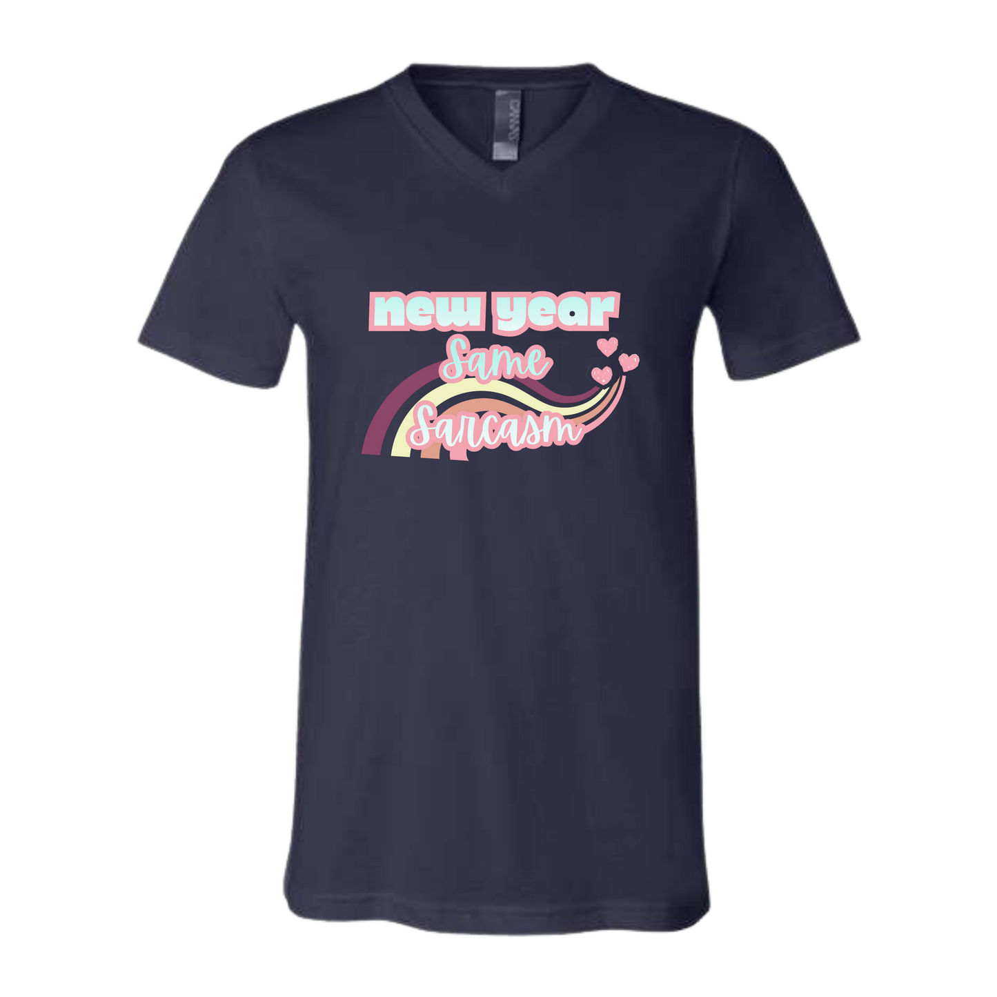 New Year Same Sarcasm - Bella+Canvas - Unisex V-Neck - Assorted Colors