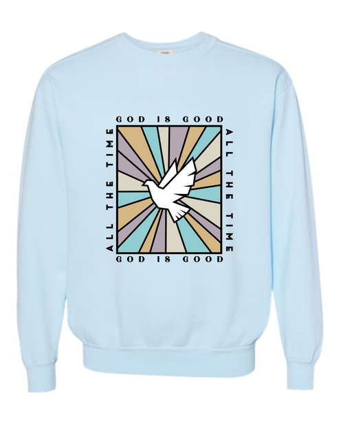 God Is Good - Comfort Colors - Sweatshirt - Blues