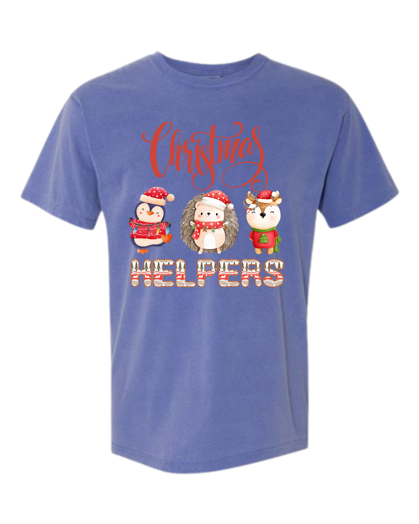 Christmas Helpers - Comfort Colors - Heavyweight Unisex Tee - Blues