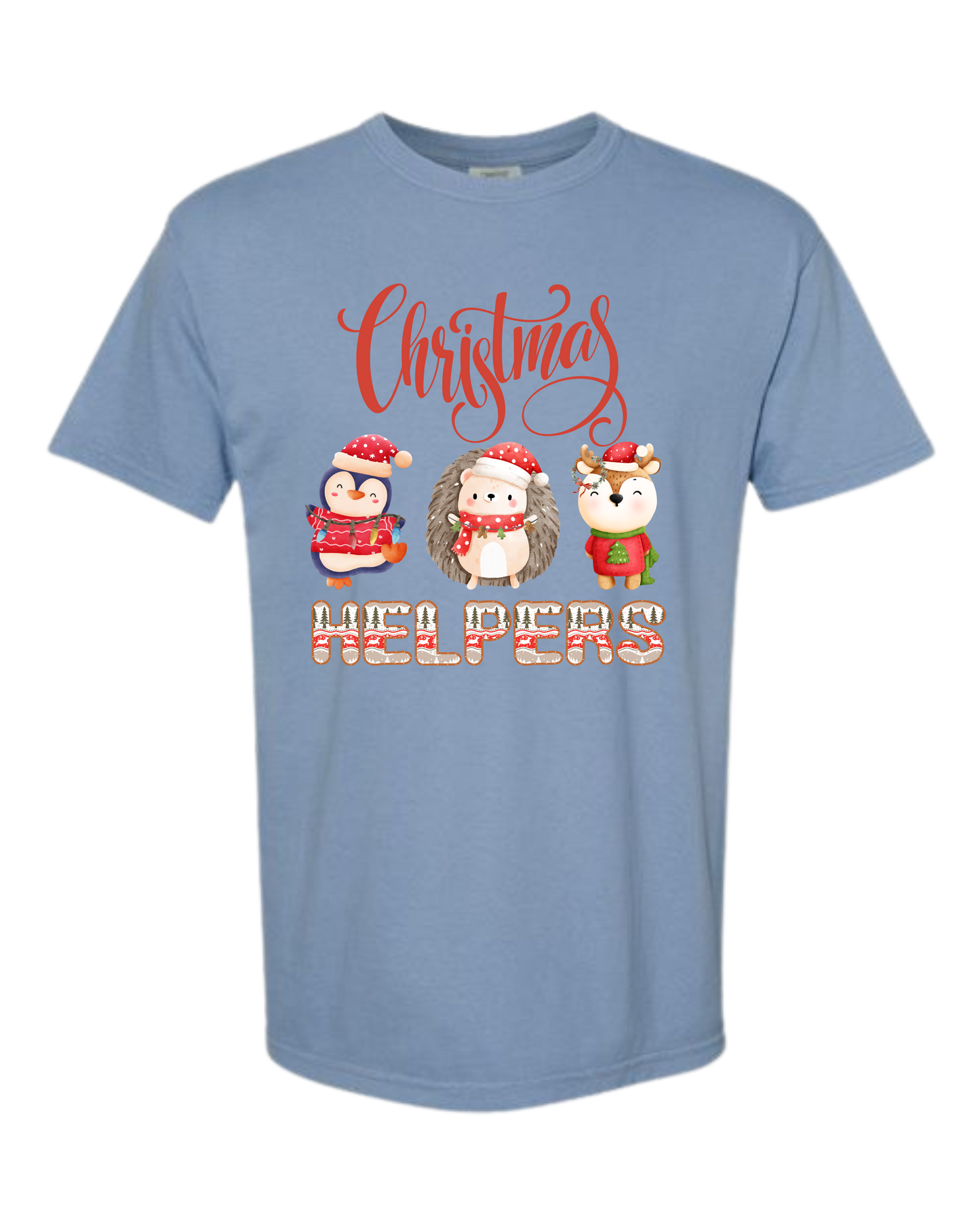 Christmas Helpers - Comfort Colors - Heavyweight Unisex Tee - Blues