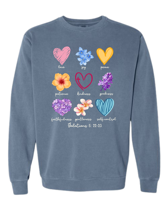 Galatians 5 - Spring - Comfort Colors - Sweatshirt - Blues