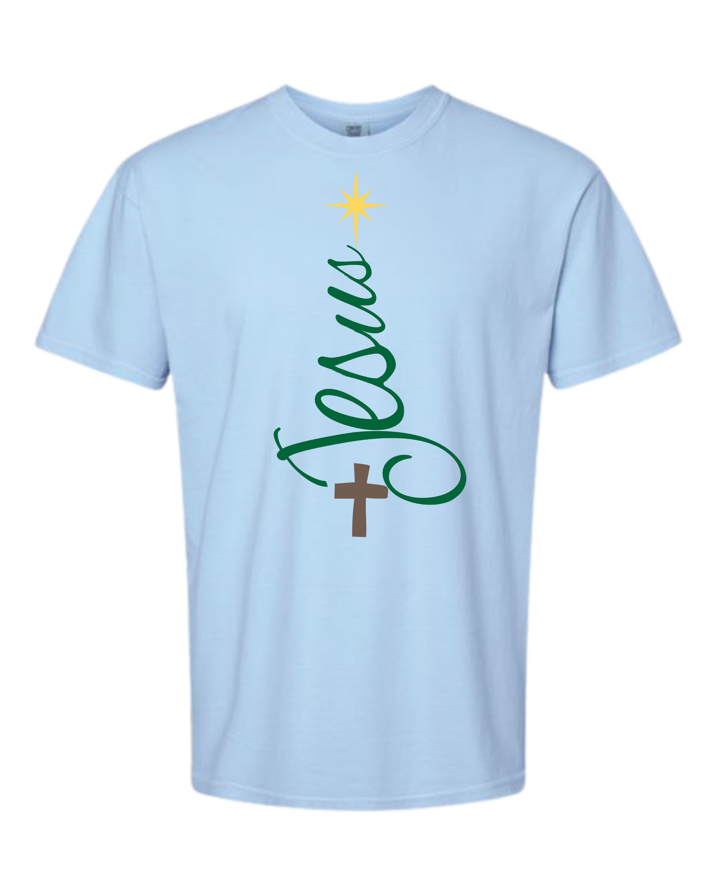 Jesus Tree - Comfort Colors - Heavyweight Unisex Tee - Blues