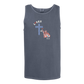 Loves Jesus & America too - Comfort Colors - Unisex Tank - Neutral Colors & Blues