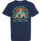 What Happens At The Campground - Comfort Colors - Heavyweight Youth Tee - Neutral Colors & Blues