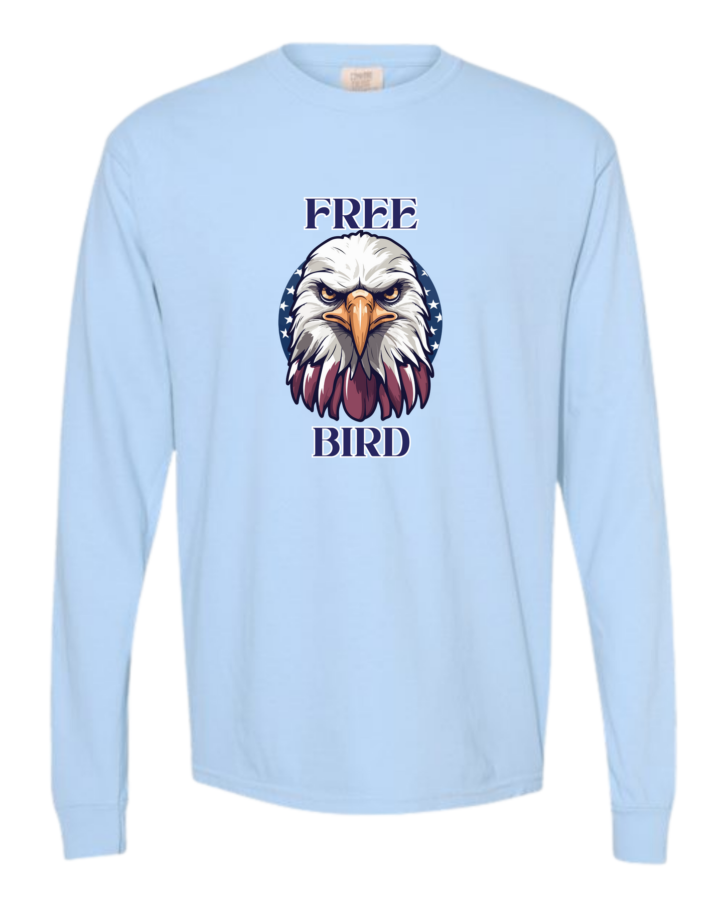 Free Bird - Comfort Colors - Heavyweight Long Sleeve Tee - Blues & Greens