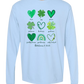 Galatians 5 - St Patrick's Day - Comfort Colors - Heavyweight Long Sleeve Tee - Blues & Greens