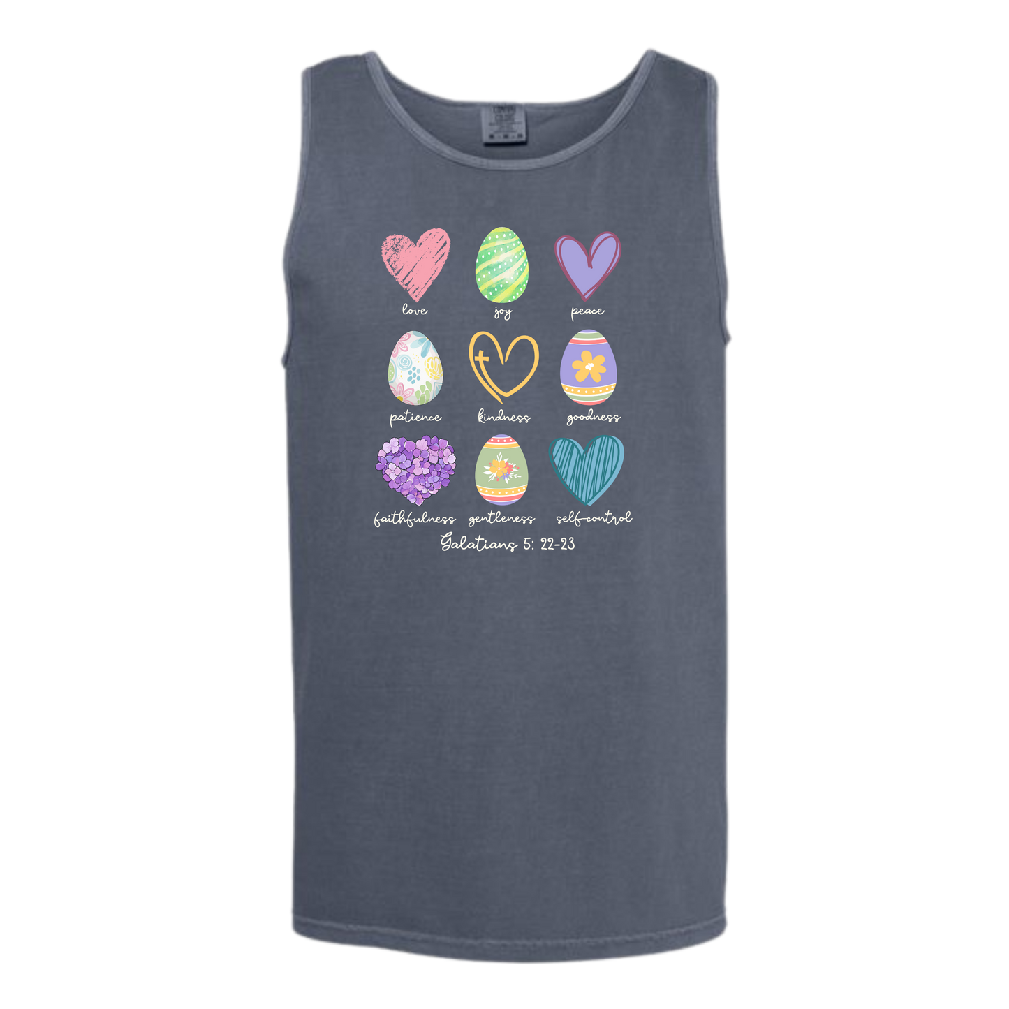 Galatians 5 - Easter - Comfort Colors - Unisex Tank - Neutral Colors & Blues