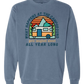 What Happens At The Campground - Comfort Colors - Sweatshirt - Blues