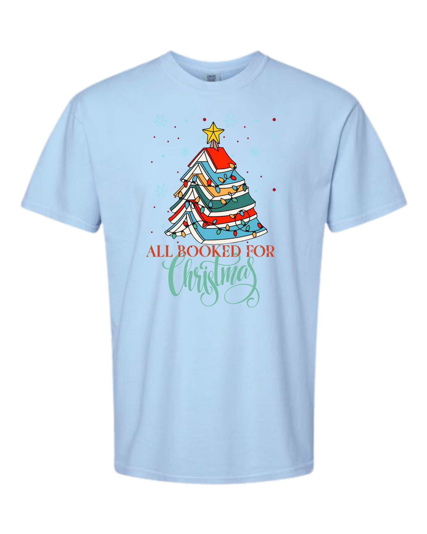 All Booked For Christmas - Comfort Colors - Heavyweight Unisex Tee - Blues