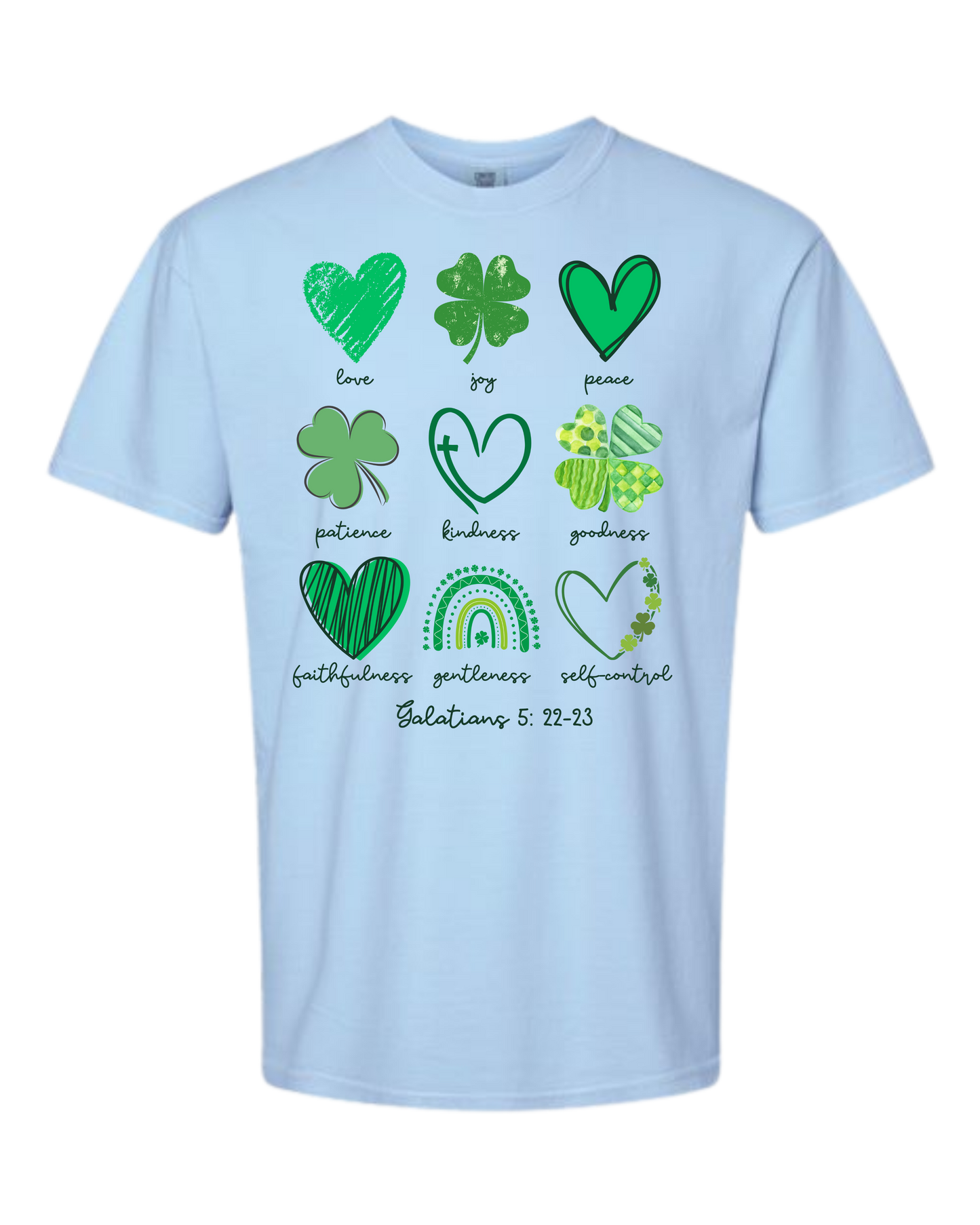 Galatians 5 - St Patrick's Day - Comfort Colors - Heavyweight Unisex Tee - Blues