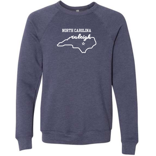 Kella McLean - Sponge Fleece Raglan Sweatshirt - Blues, Greens, Purple, and Black