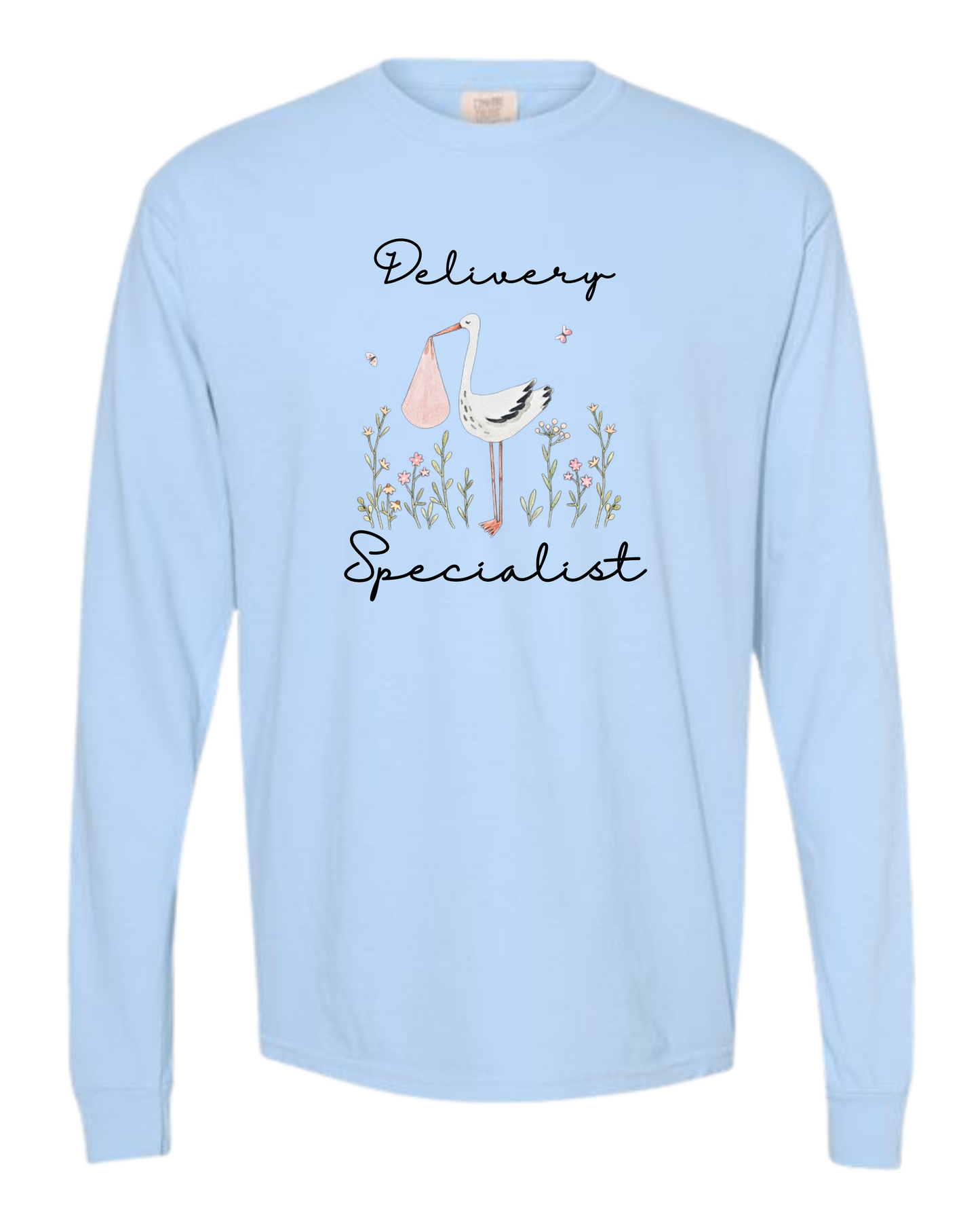 Delivery Specialist - Comfort Colors - Heavyweight Long Sleeve Tee - Blues & Greens