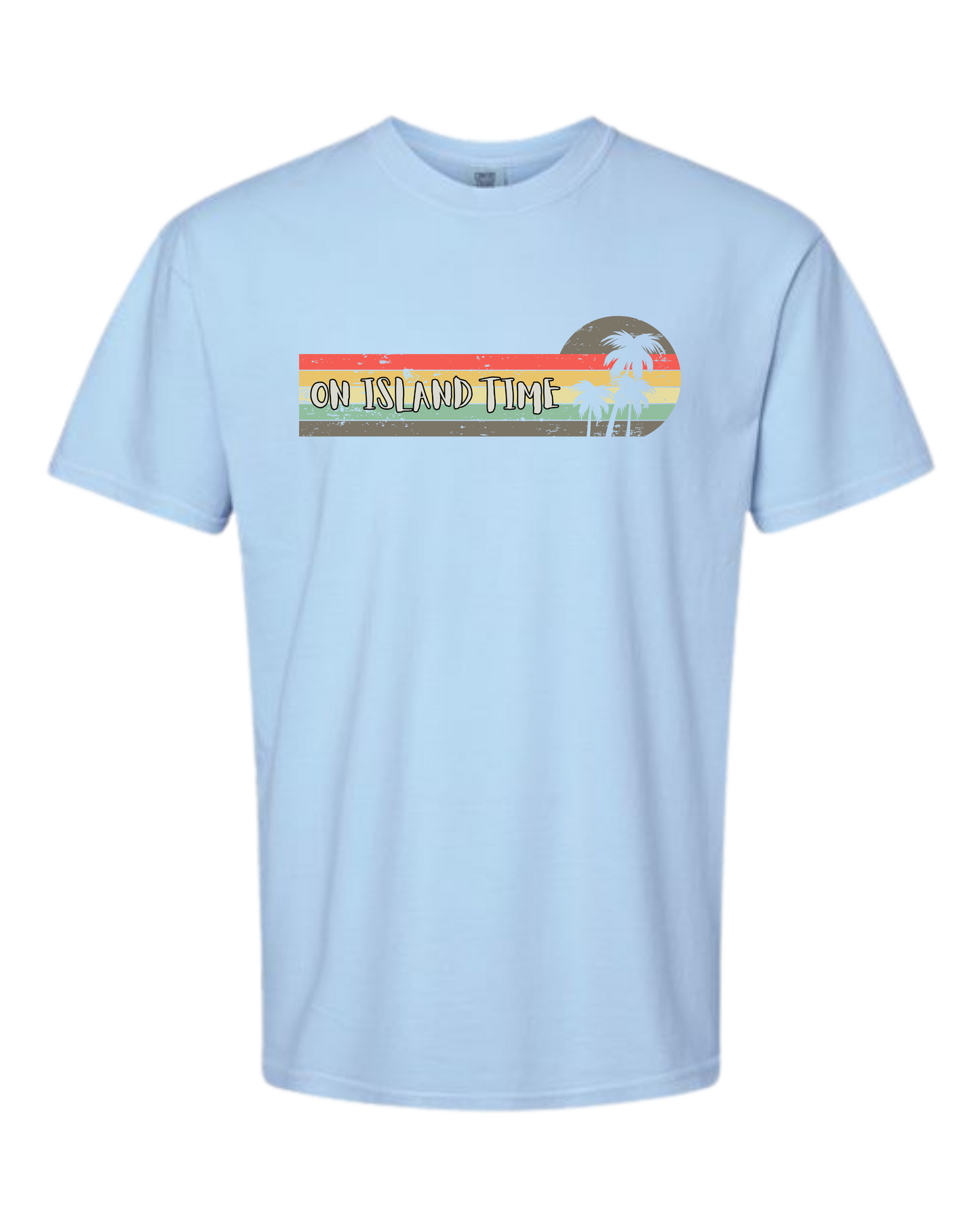 On Island Time - Comfort Colors - Heavyweight Unisex Tee - Blues