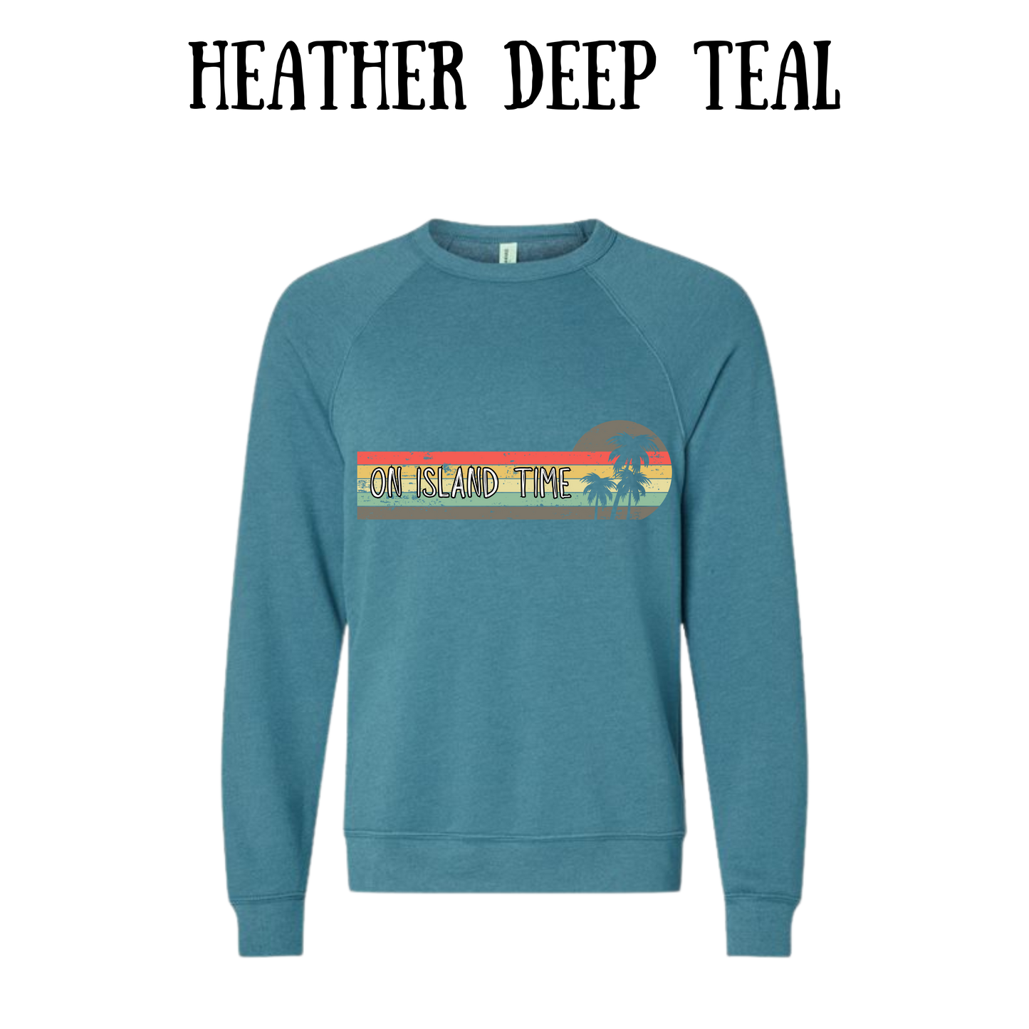 VP - On Island Time - Sponge Fleece Raglan Sweatshirt - Blues, Purples