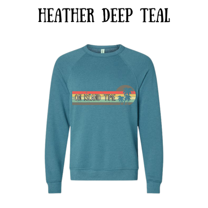 VP - On Island Time - Sponge Fleece Raglan Sweatshirt - Blues, Purples
