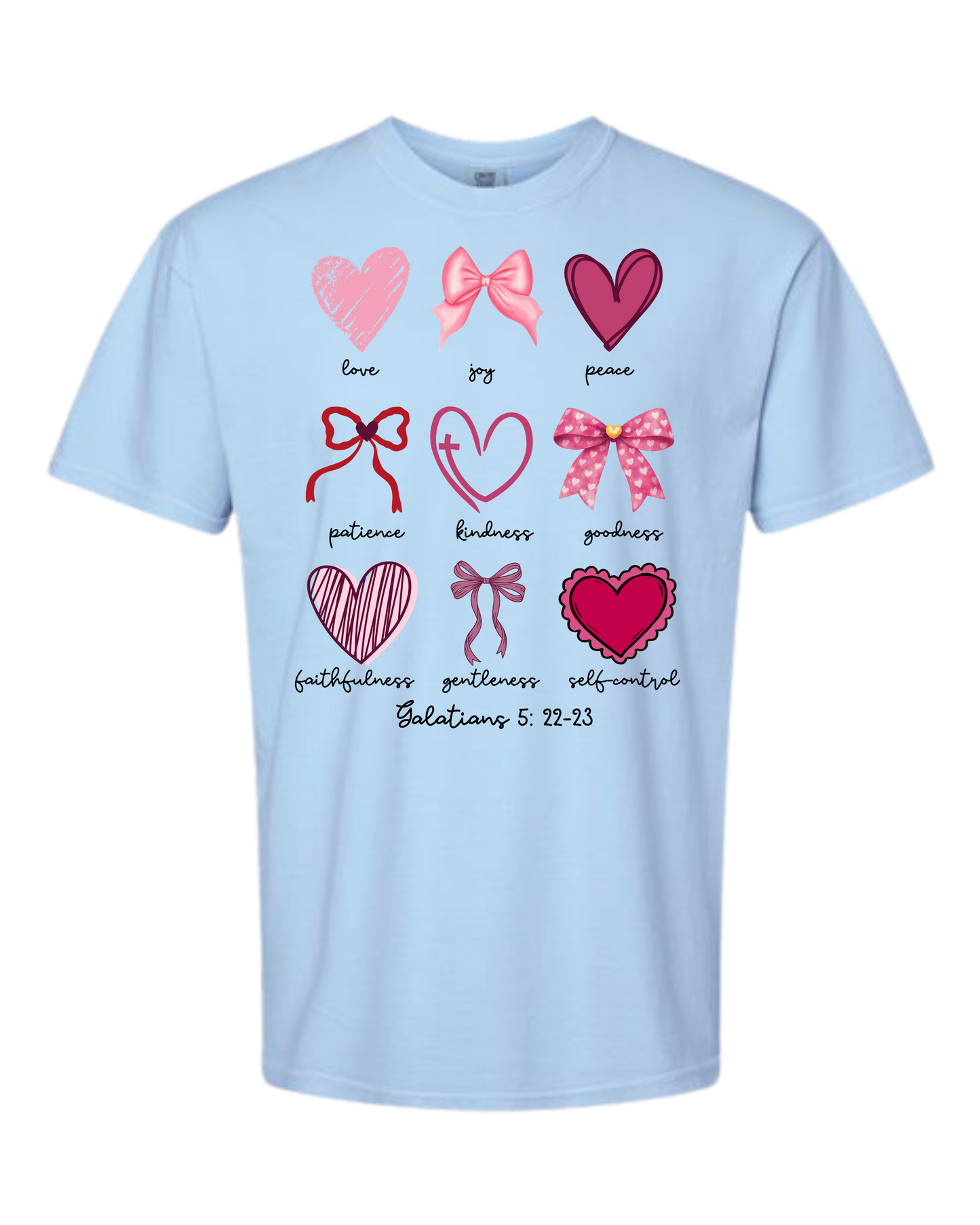 Galatians 5 - Valentines - Comfort Colors - Heavyweight Unisex Tee - Blues