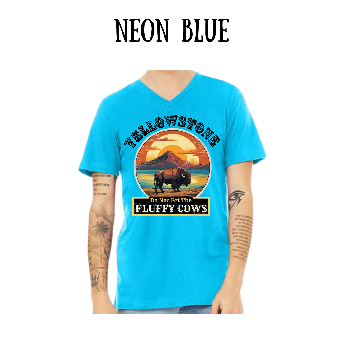 CP - Yellowstone: Fluffy Cows - Unisex V-Neck - Assorted Colors