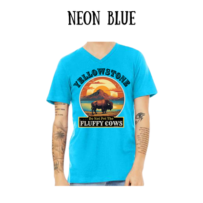 CP - Yellowstone: Fluffy Cows - Unisex V-Neck - Assorted Colors