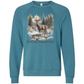 Winter Woodland - Sponge Fleece Raglan Sweatshirt - Blues, Purples