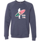 Mana in My Soul - Sponge Fleece Raglan Sweatshirt - Blues, Greens, Purple, and Black