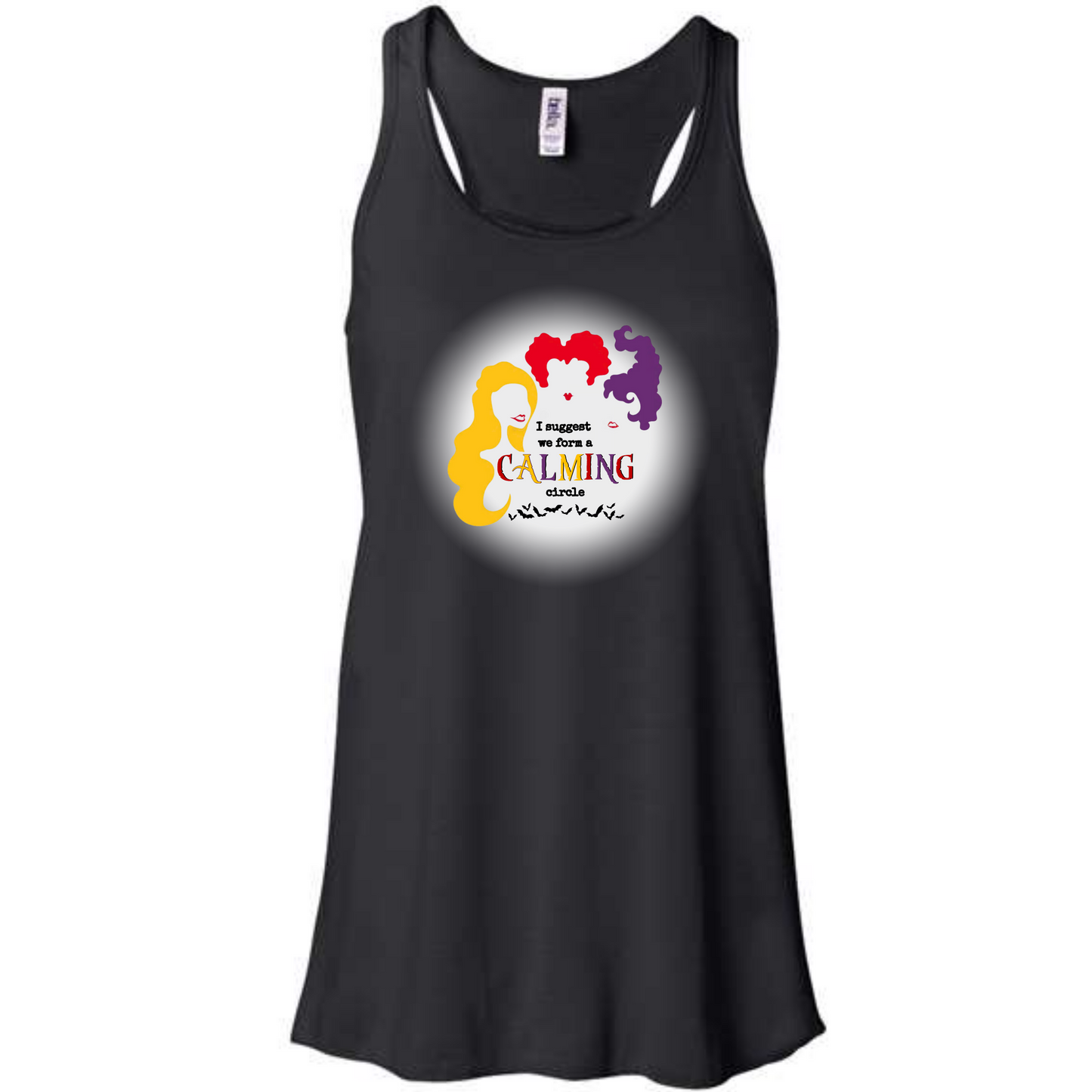 Calming Circle - Women's Flowy Racerback Tank - Assorted Colors