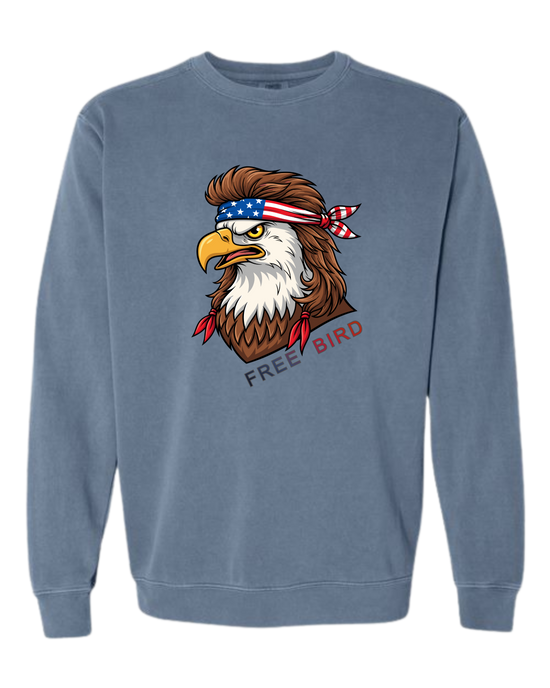 Rockin Free Bird - Comfort Colors - Sweatshirt - Blues