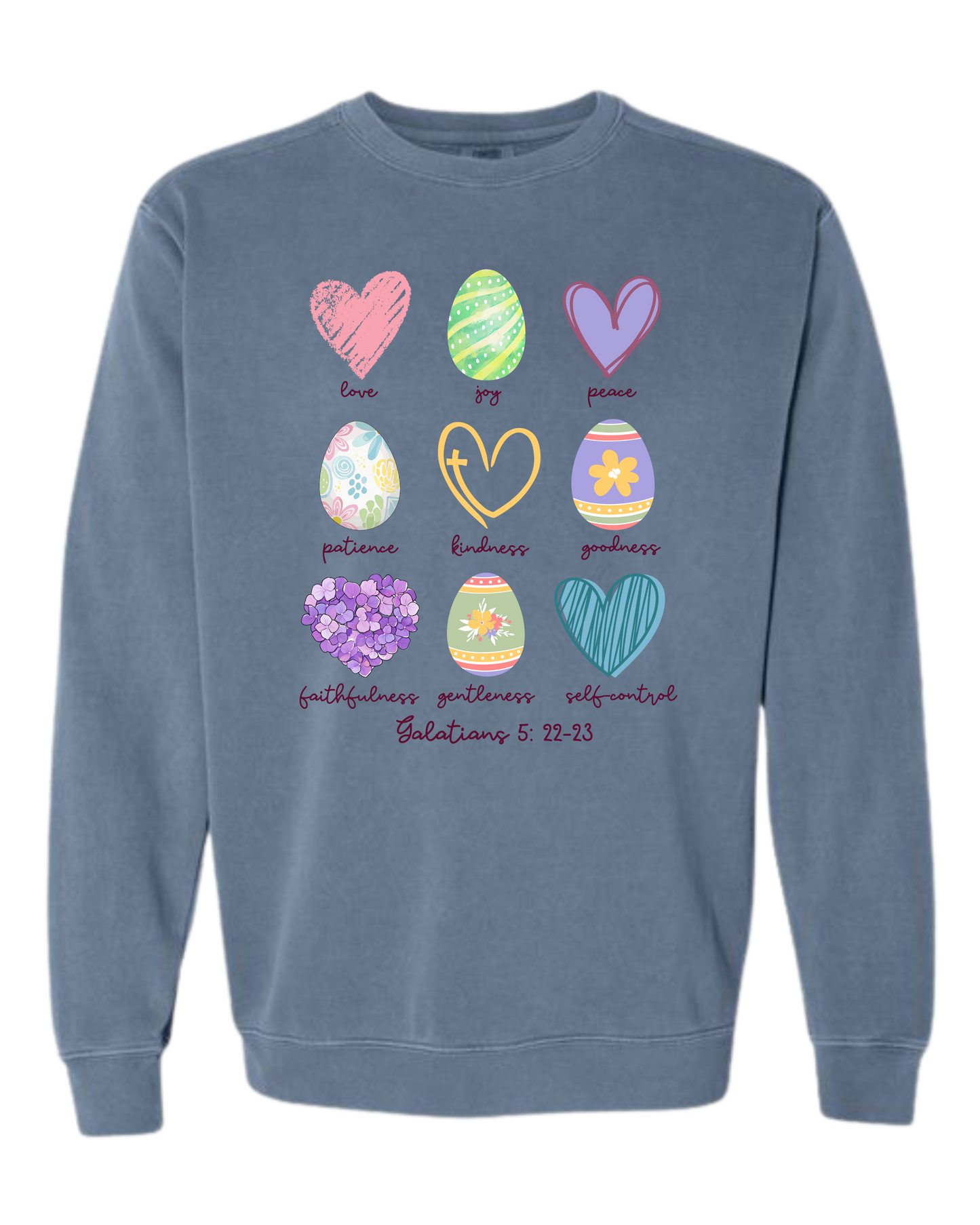 Galatians 5 - Easter - Comfort Colors - Sweatshirt - Blues