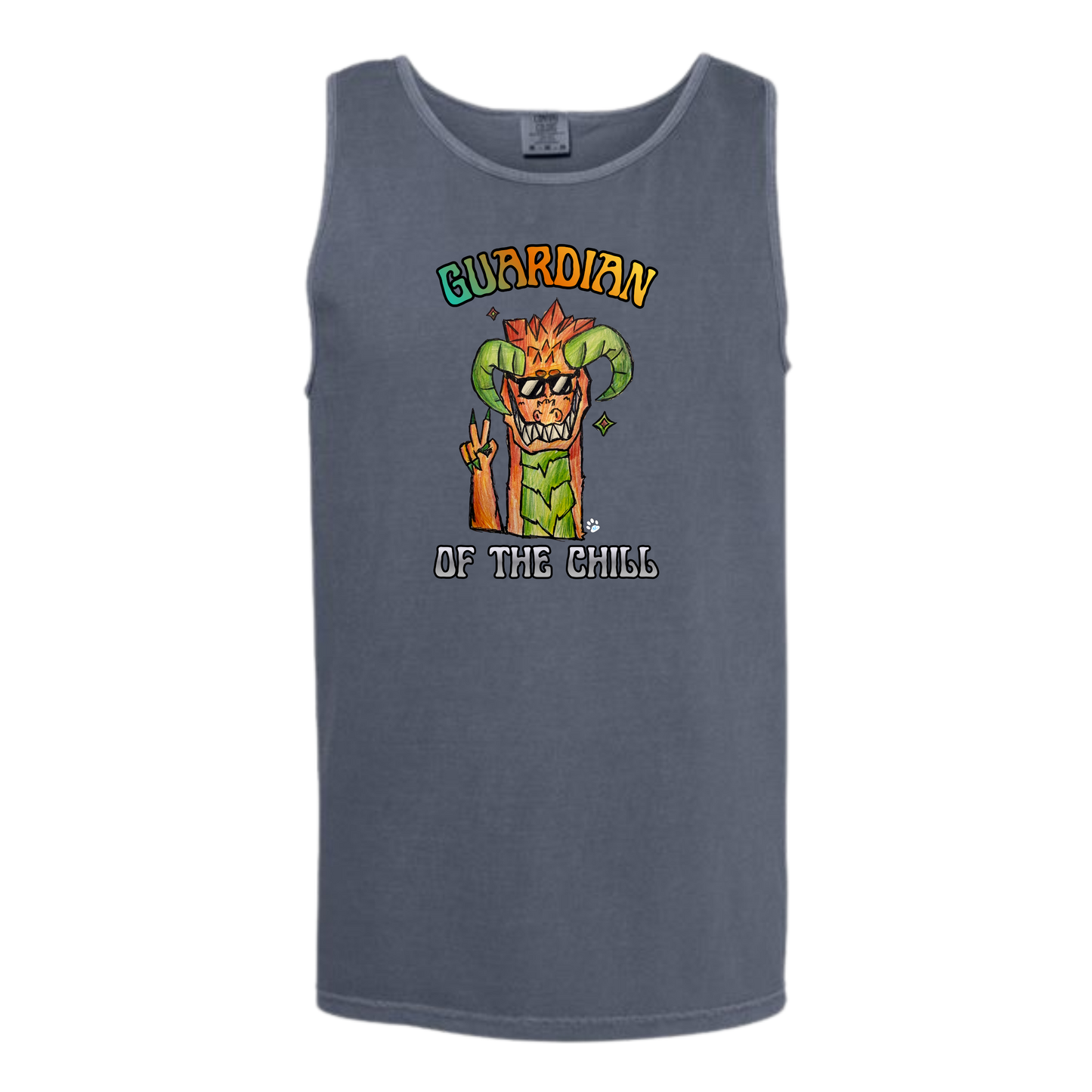 Guardian of The Chill - Comfort Colors - Unisex Tank - Neutral Colors & Blues