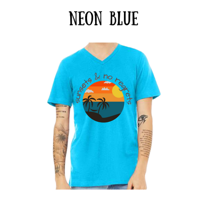 VP - Sunsets & No Regrets - Unisex V-Neck - Assorted Colors