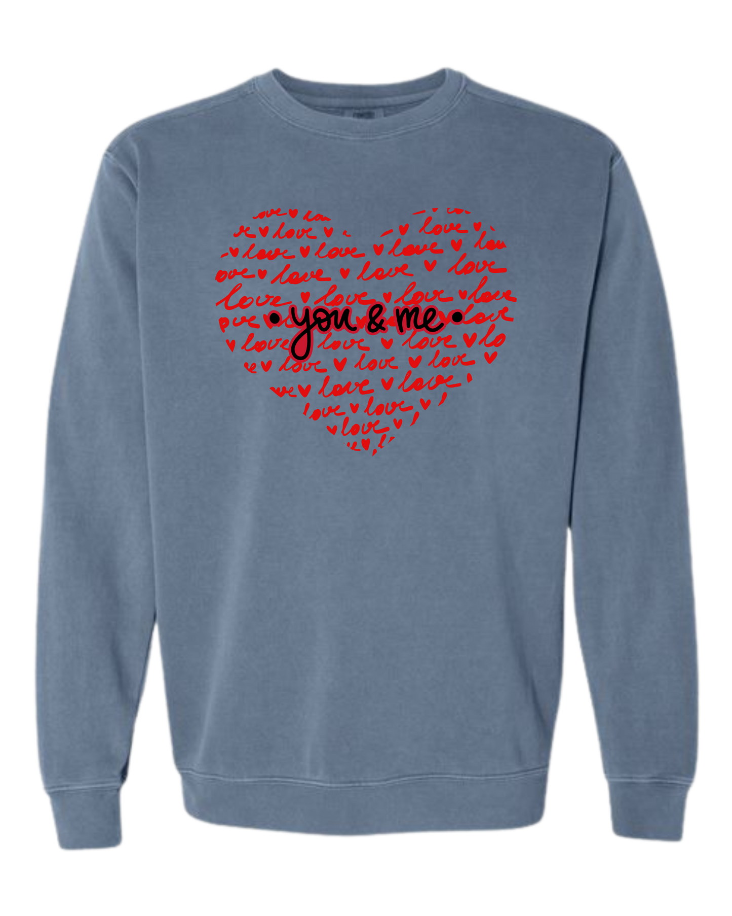 You & Me - Comfort Colors - Sweatshirt - Blues