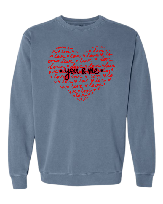 You & Me - Comfort Colors - Sweatshirt - Blues