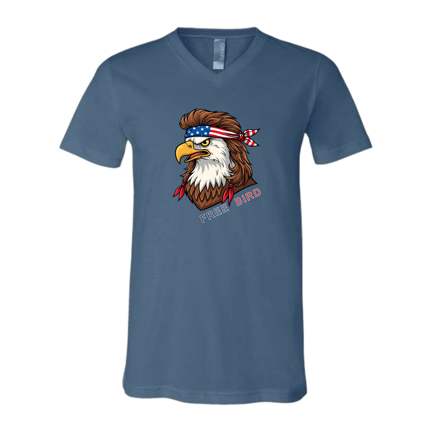 Rockin Free Bird - Bella+Canvas - Unisex V-Neck - Assorted Colors