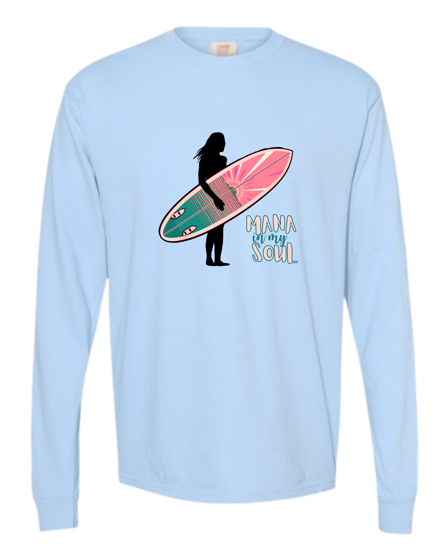 Mana in My Soul - Comfort Colors - Heavyweight Long Sleeve Tee - Blues & Greens