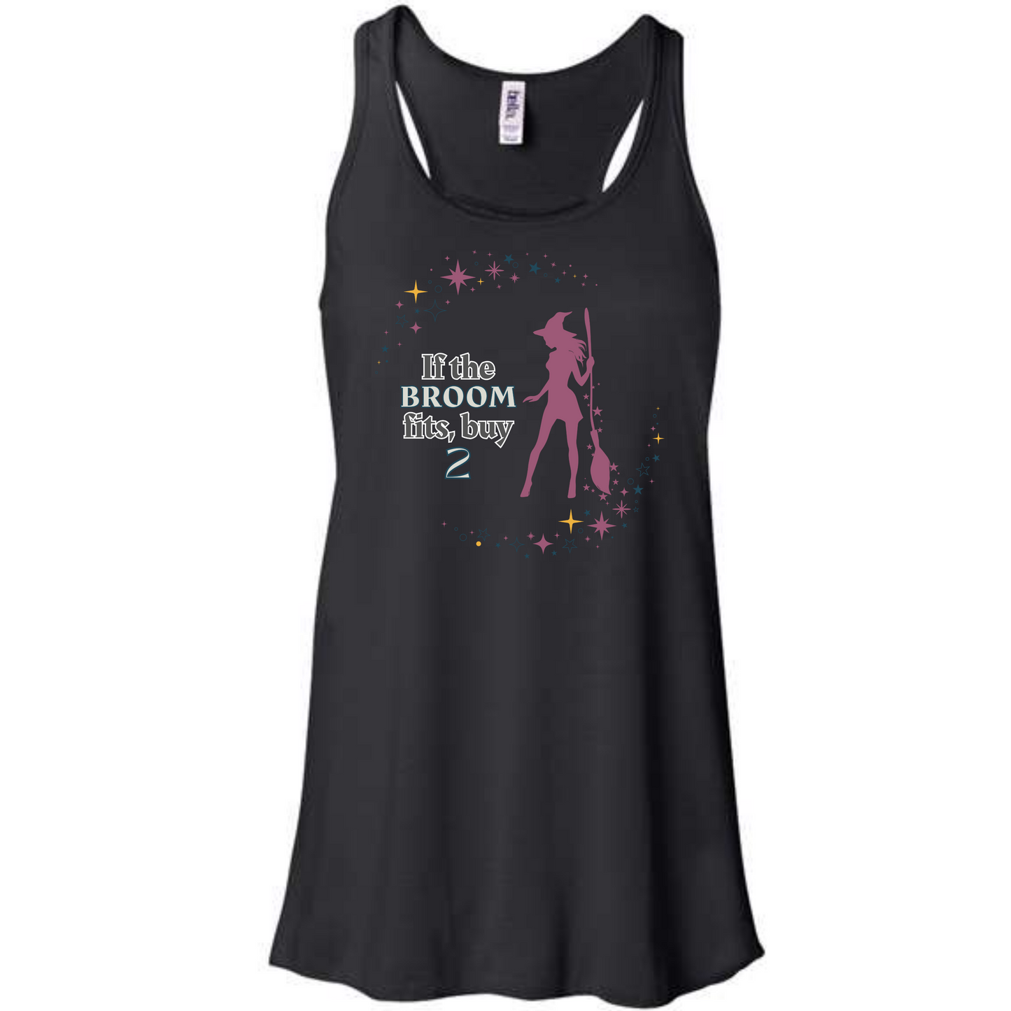 HP - If The Broom Fits - Women's Flowy Racerback Tank