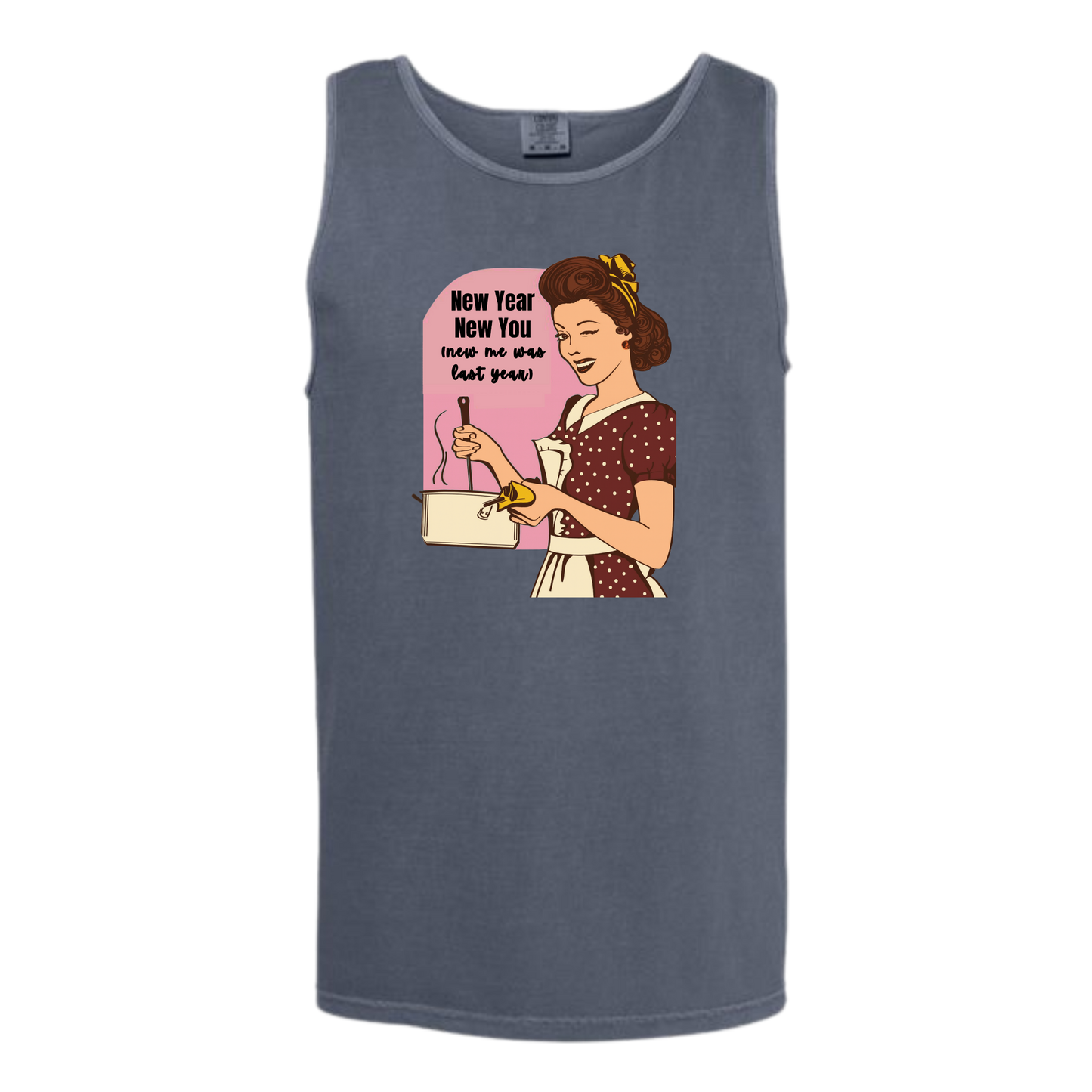 New Year New You - Comfort Colors - Unisex Tank - Neutral Colors & Blues
