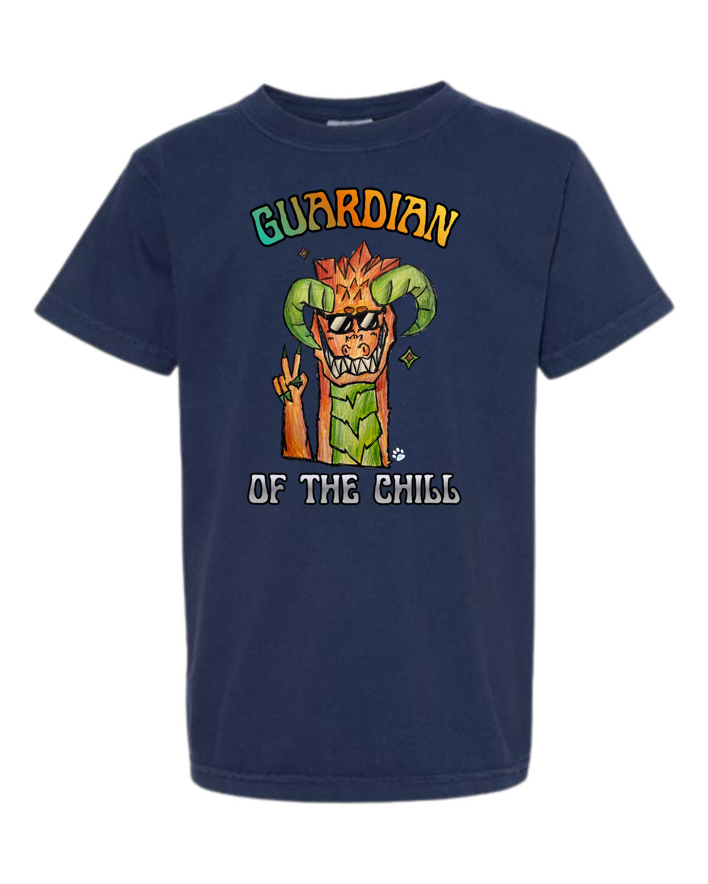 Guardian of The Chill - Comfort Colors - Heavyweight Youth Tee - Neutral Colors & Blues