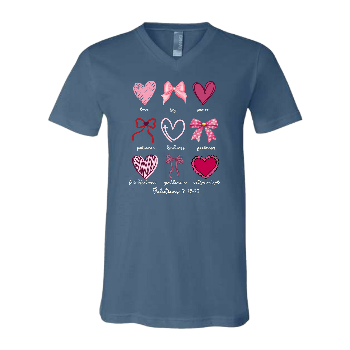 Galatians 5 - Valentines - Bella+Canvas - Unisex V-Neck - Assorted Colors