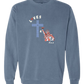 Loves Jesus & America too - Comfort Colors - Sweatshirt - Blues