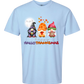 Happy HalloThanksMas Gnomes - Comfort Colors - Heavyweight Unisex Tee - Blues