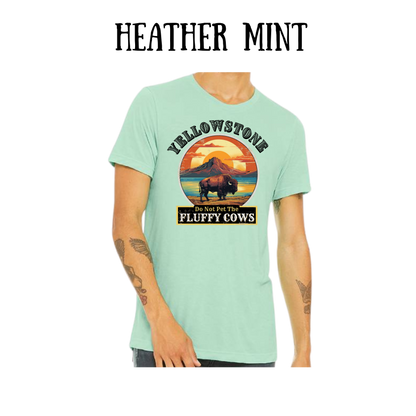 CP - Yellowstone: Fluffy Cows - Unisex Tee - Greens