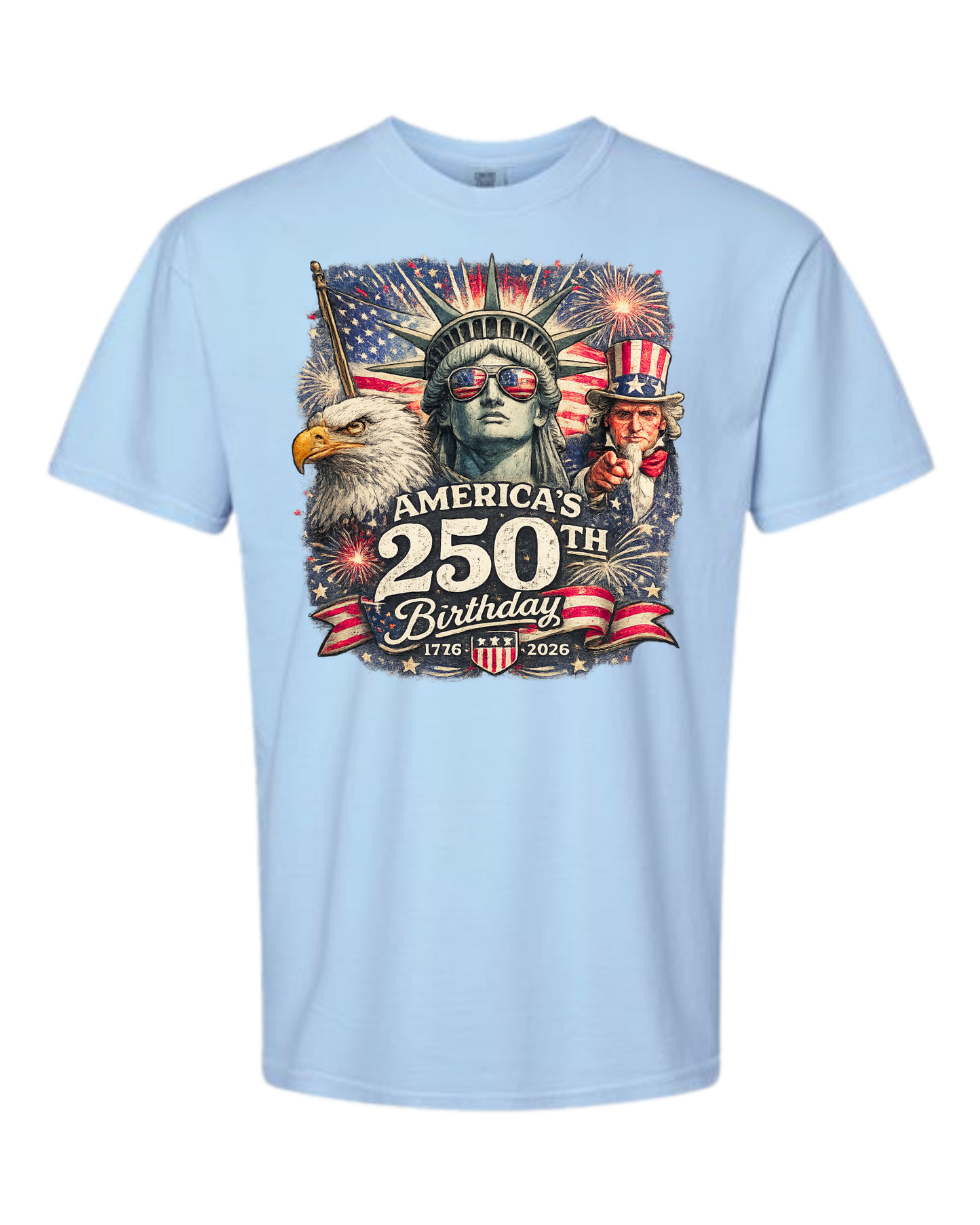 America's 250th Birthday - Comfort Colors - Heavyweight Unisex Tee - Blues