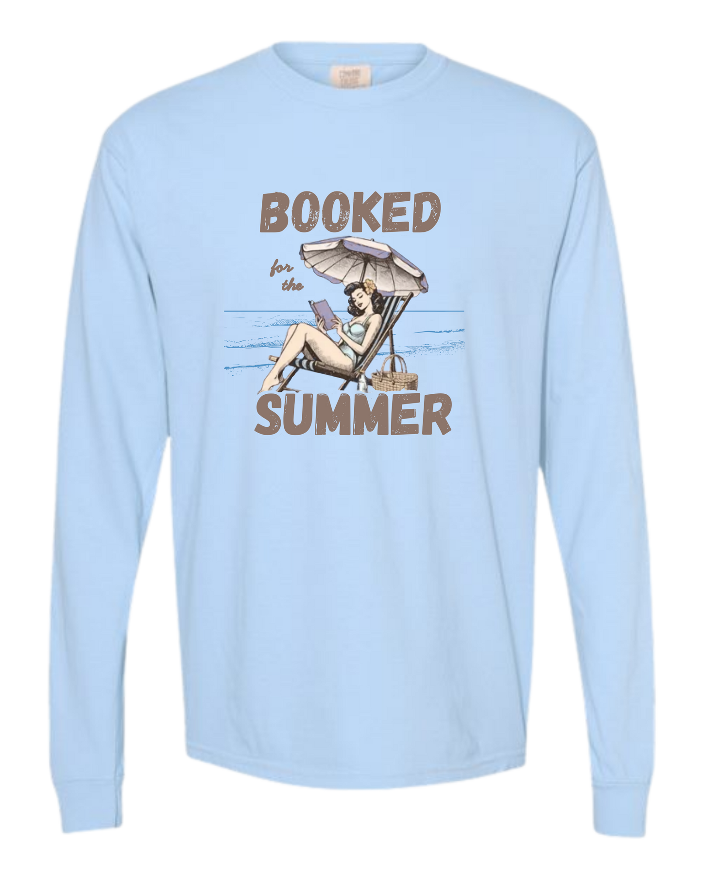 Booked for the Summer - Comfort Colors - Heavyweight Long Sleeve Tee - Blues & Greens