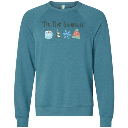 HP - 'Tis the Season - Winter - Sponge Fleece Raglan Sweatshirt - Blues, Purples