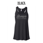 stronger than day two cramps - women's flowy racerback tank
