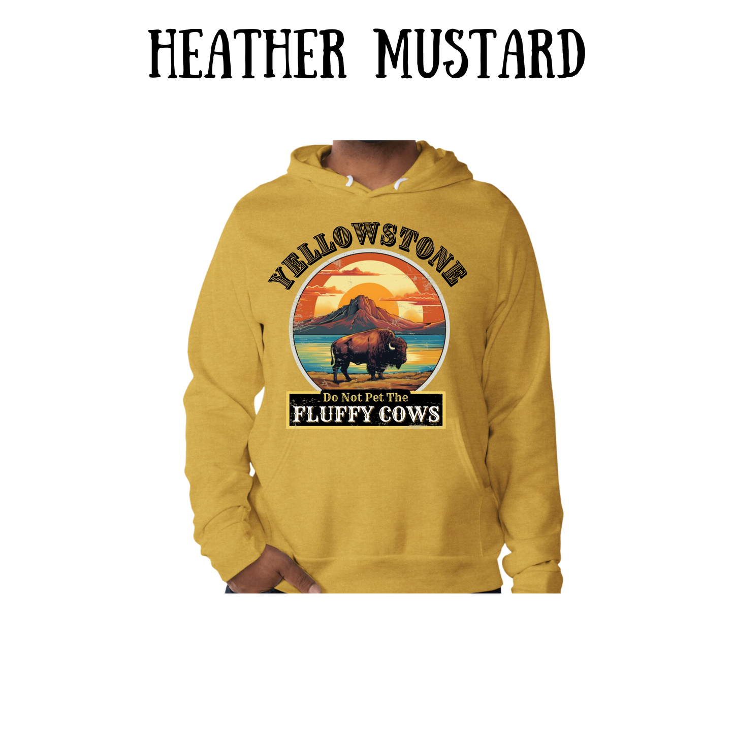 CP - Yellowstone: Fluffy Cows - Sponge Fleece Hoodie - Assorted Colors